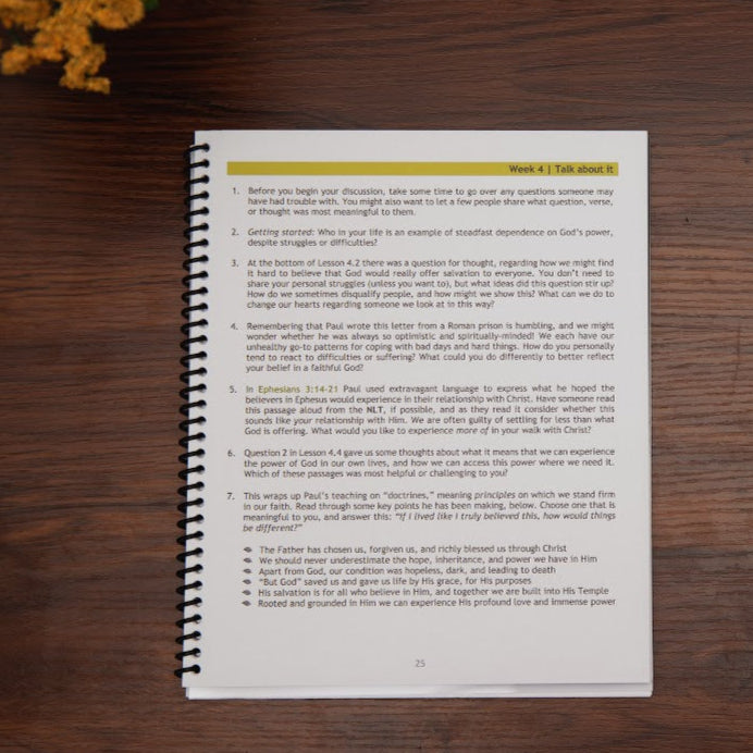 Sample lesson from Live Like You Believe, Ephesians Bible study