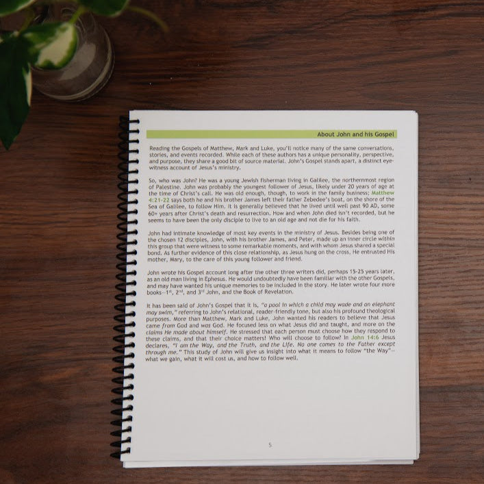 Intro page: About John and his Gospel, from Follow After Him, study on the Gospel of John