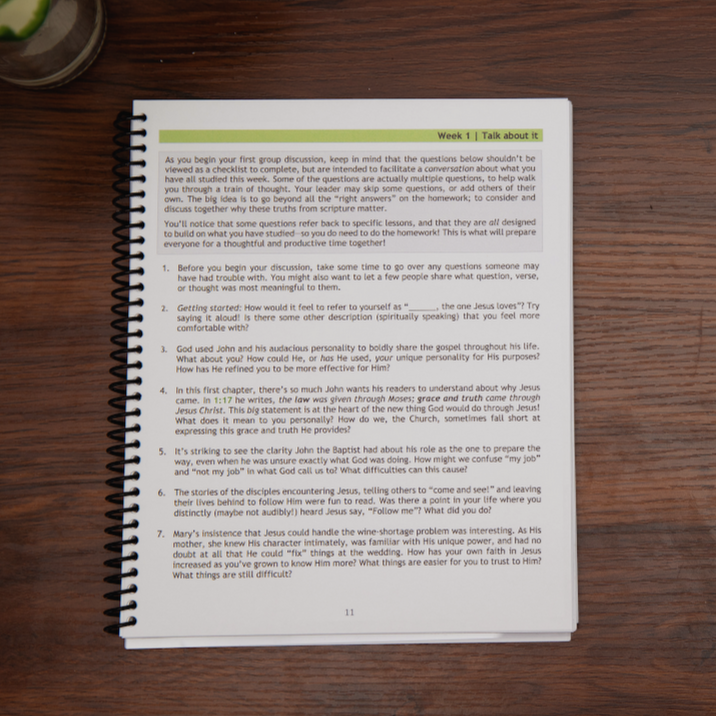 Sample lesson from Follow After Him, Gospel of John Bible study