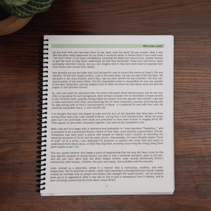 Intro page: Who is Luke?, from Know for Sure, study on the Gospel of Luke
