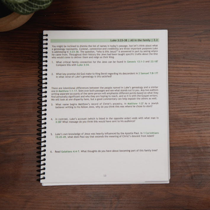Sample lesson from Know for Sure, Gospel of Luke Bible study
