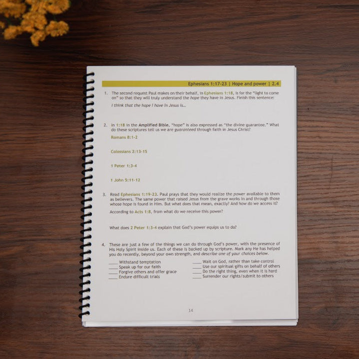 Sample lesson from Live Like You Believe, Ephesians Bible study