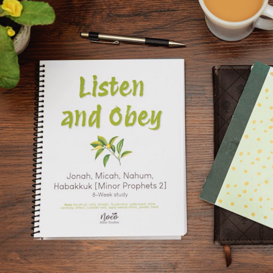 Listen and Obey, Minor Prophets 2: Workbook on table