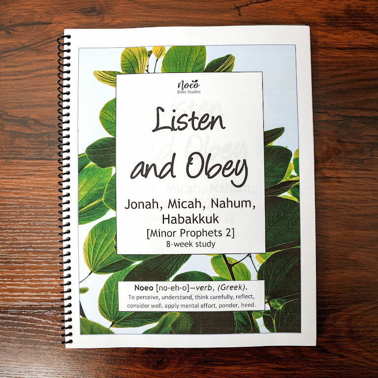 Workbook cover: Listen & Obey, Minor Prophets 2 Bible study