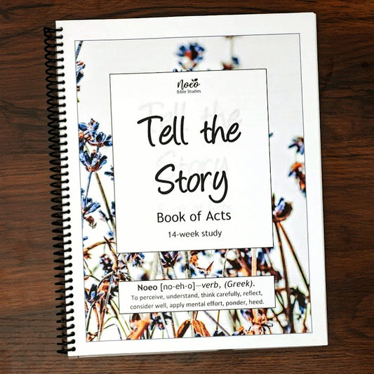 Workbook cover: Tell the Story, Book of Acts Bible study