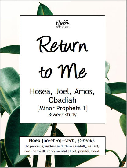 Return to Me: Minor Prophets 1 Bible study (Hosea, Joel, Amos, Obadiah)